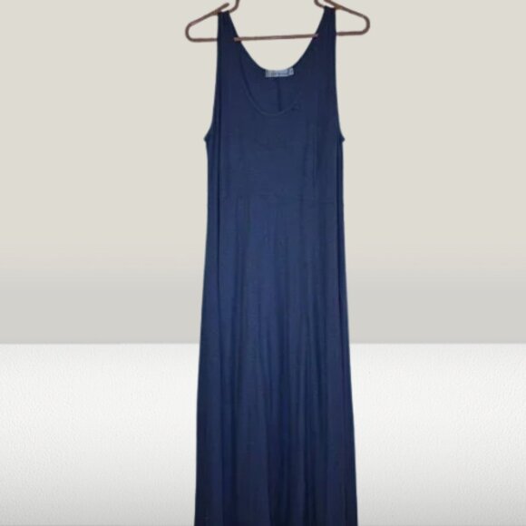 Cut Loose Dress  Linen and Cotton  Size L Blue - Picture 1 of 2